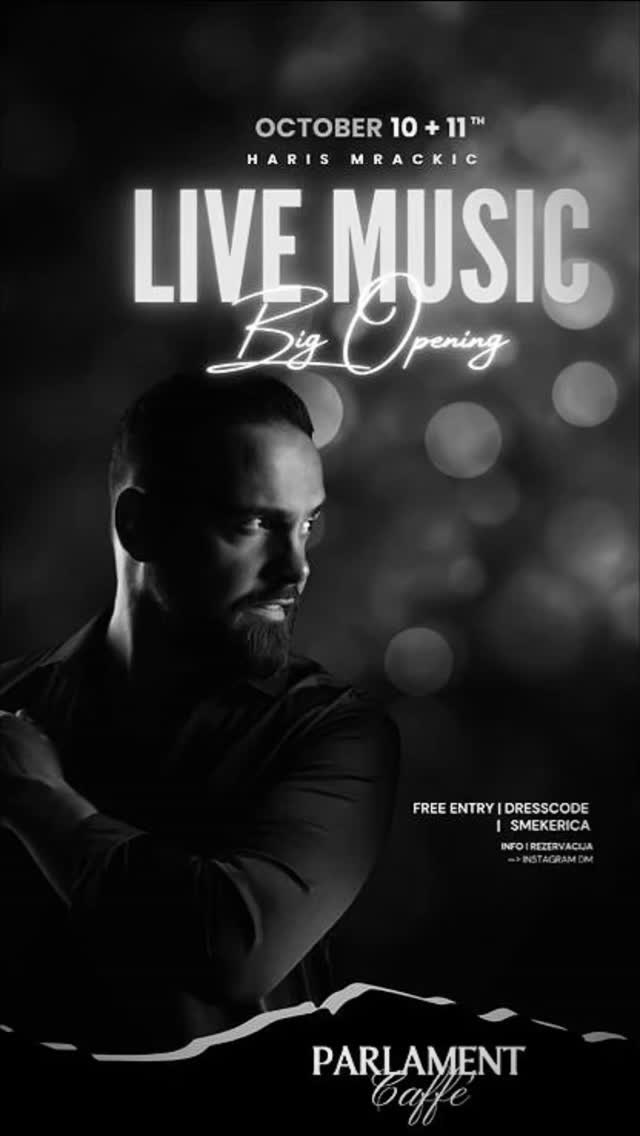 Live Music Big Opening: Haris Mrackić, 10.+11. Oktober 2025